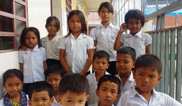 primary level student in cambodian school
