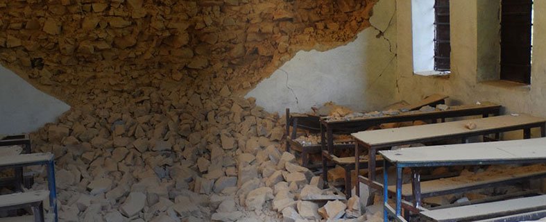Earthquake devasted school